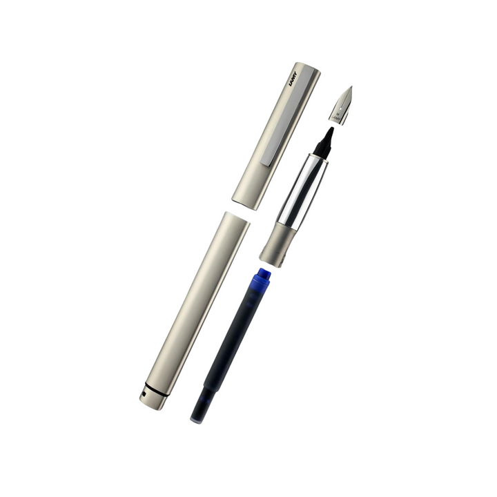 Lamy Ideos Pd Fountain Pen Palladium — Lamy fountain pen — precision nib writing instrument, at Cityluxe Singapore stationery store