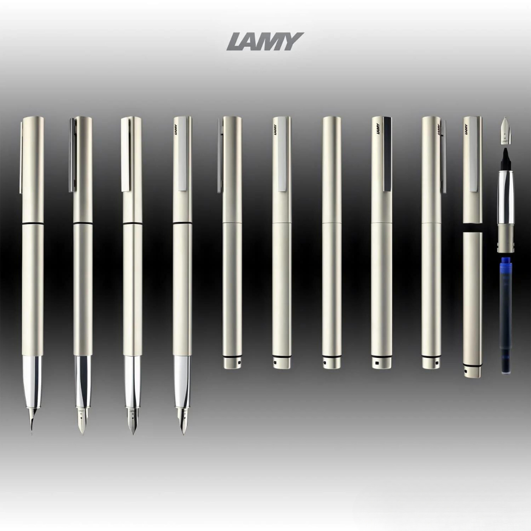 Lamy Ideos Pd Fountain Pen Palladium — Lamy fountain pen — precision nib writing instrument, at Cityluxe Singapore stationery store