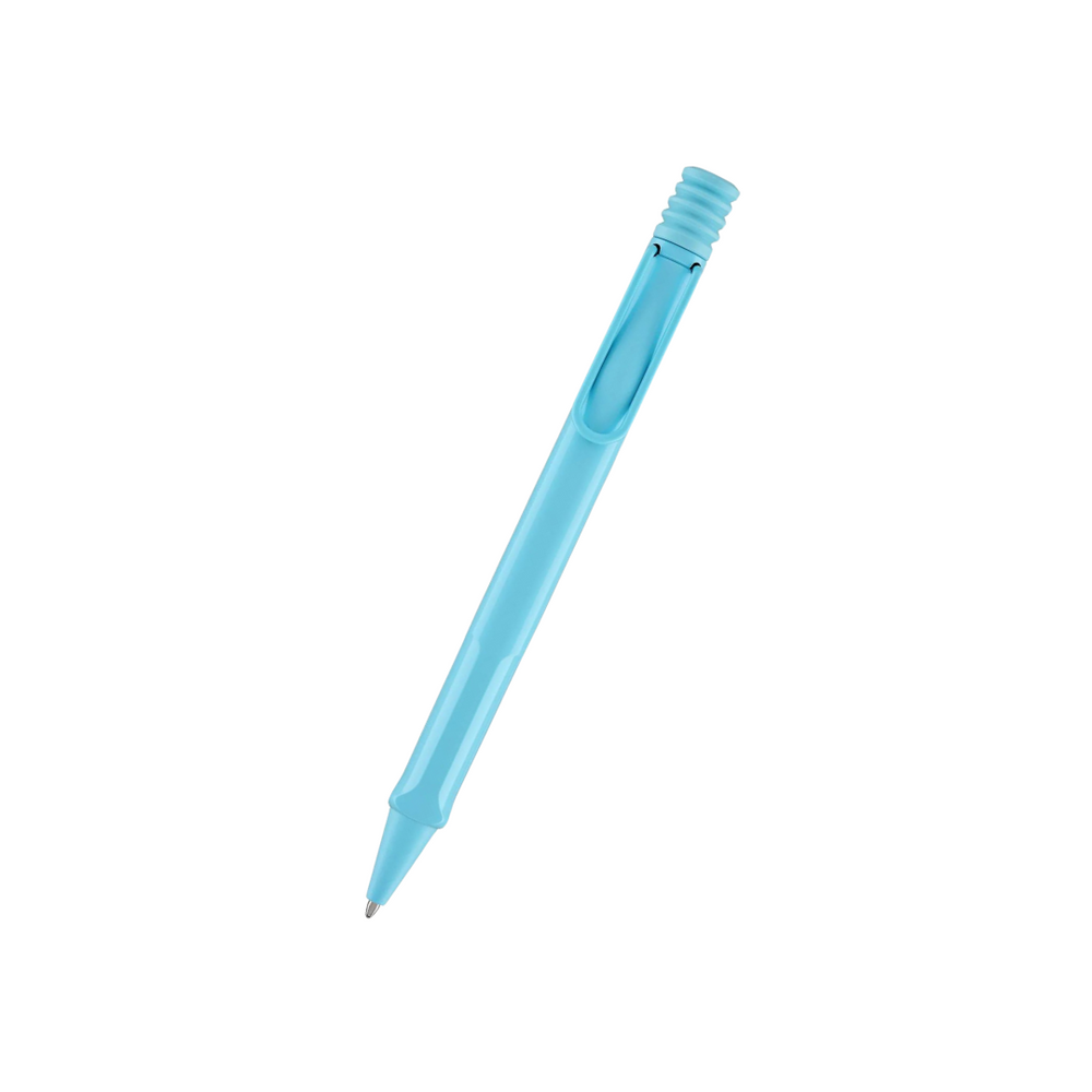 LAMY Safari Deelite Ballpoint Pen - Aqua Sky (Special Edition) — uncapped with cap posted