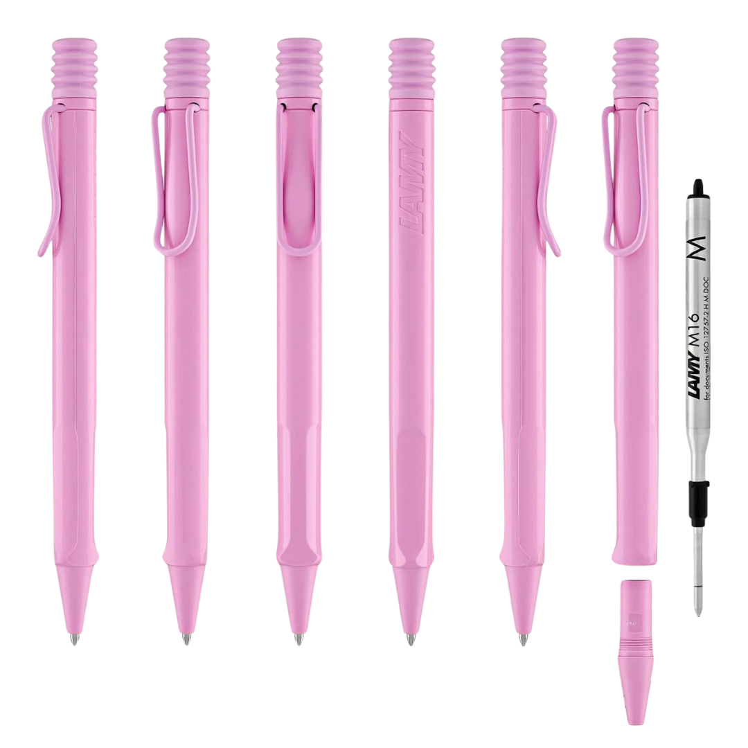 LAMY Safari Deelite Ballpoint Pen - Light Rose (Special Edition) — flat lay