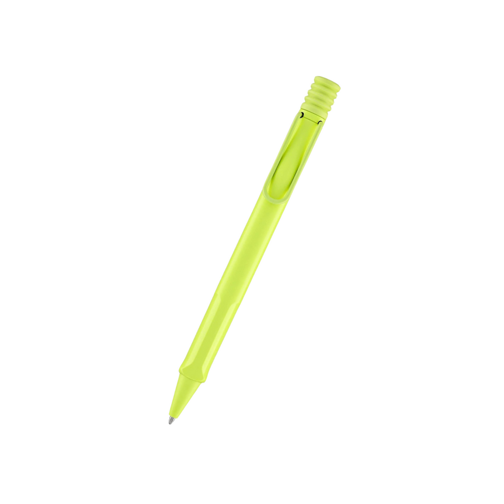 LAMY Safari Deelite Ballpoint Pen - Spring Green (Special Edition) — uncapped with cap posted