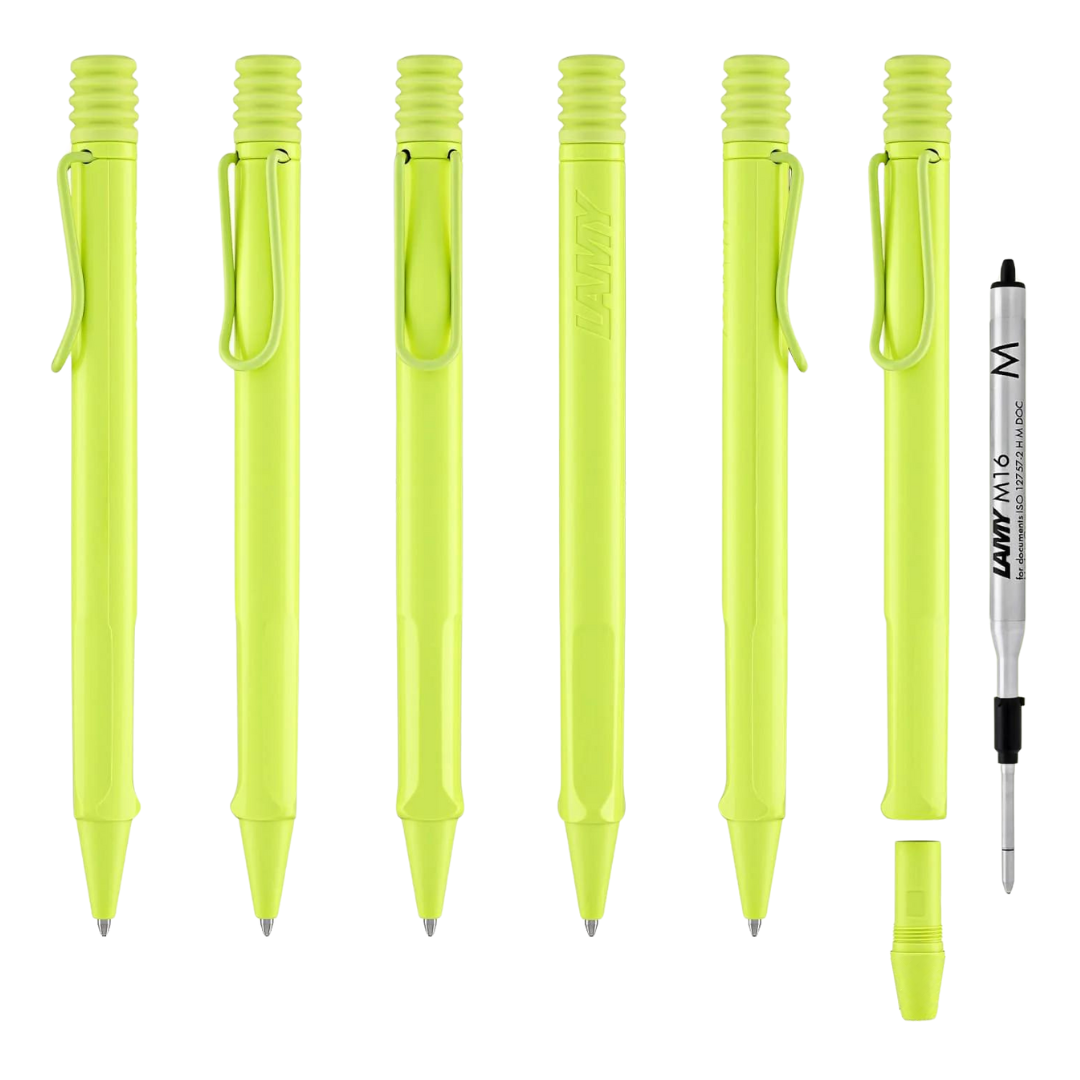 LAMY Safari Deelite Ballpoint Pen - Spring Green (Special Edition) — flat lay