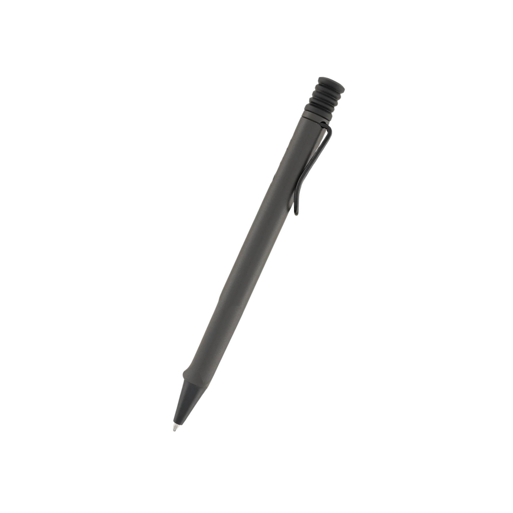 Lamy Safari Ballpoint Pen Umbra — uncapped with cap posted