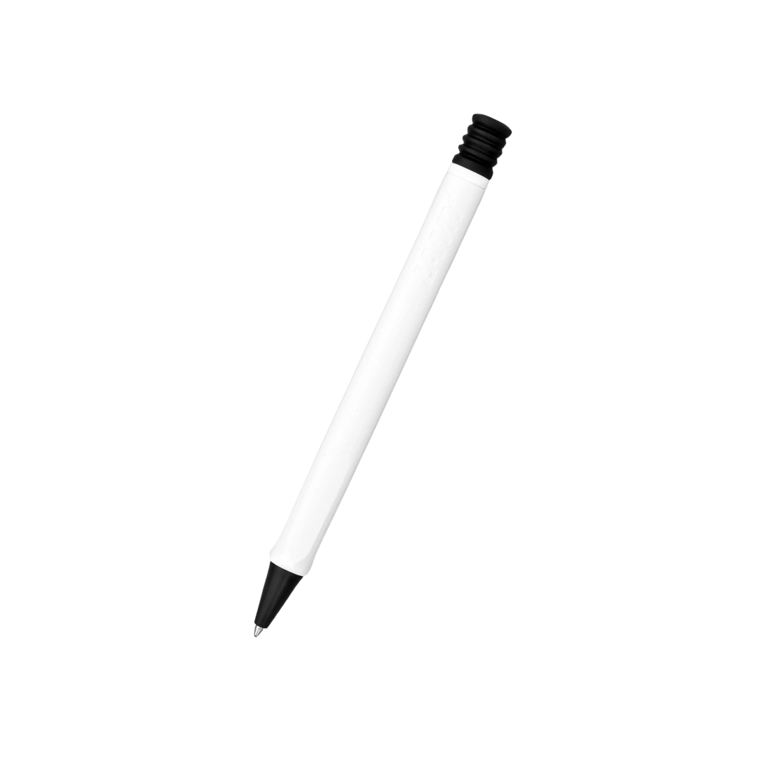 LAMY Safari Ballpoint Pen White with Black Clip - 2022 Special Edition — tip detail