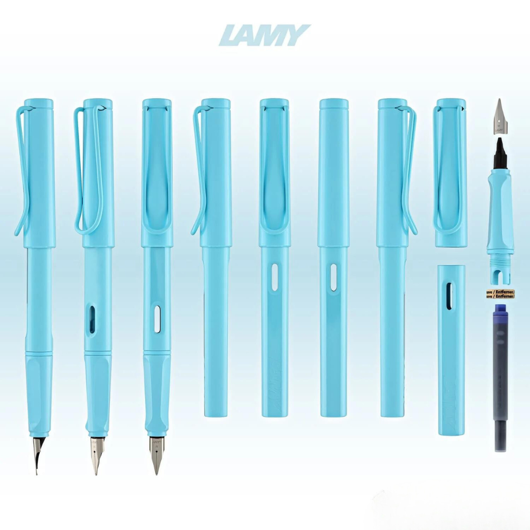 LAMY Safari Deelite Fountain Pen in Aqua Sky (Special Edition) — Lamy fountain pen — precision nib writing instrument, at Cityluxe Singapore stationery store