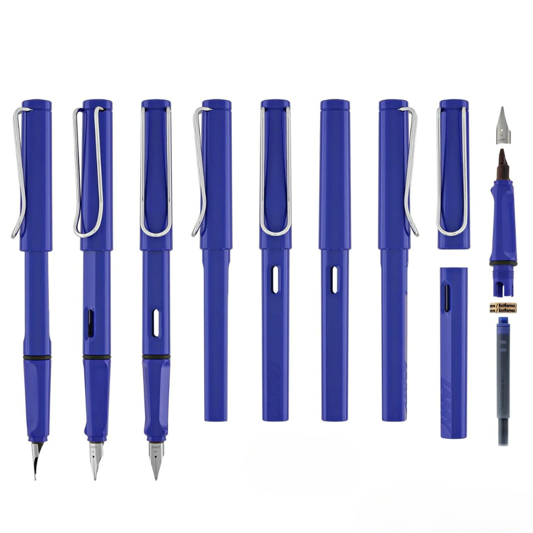 Lamy Safari Fountain Pen Blue — Lamy fountain pen — precision nib writing instrument, at Cityluxe Singapore stationery store