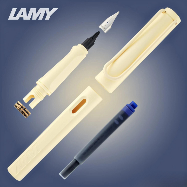 Lamy Safari Cream Fountain Pen (Special Edition 2022) — Lamy fountain pen — precision nib writing instrument, at Cityluxe Singapore stationery store