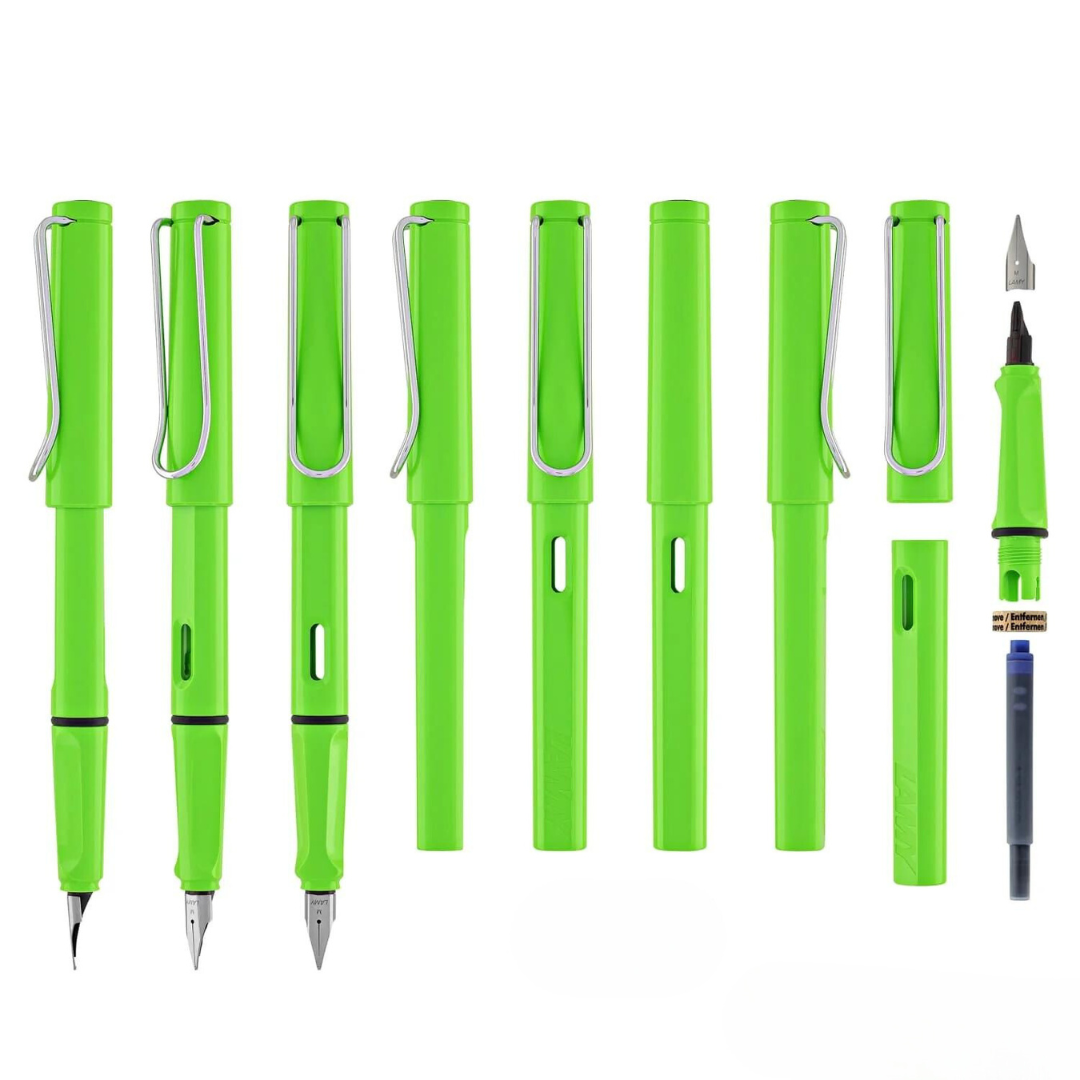 Lamy Safari Fountain Pen Green — Lamy fountain pen — precision nib writing instrument, at Cityluxe Singapore stationery store