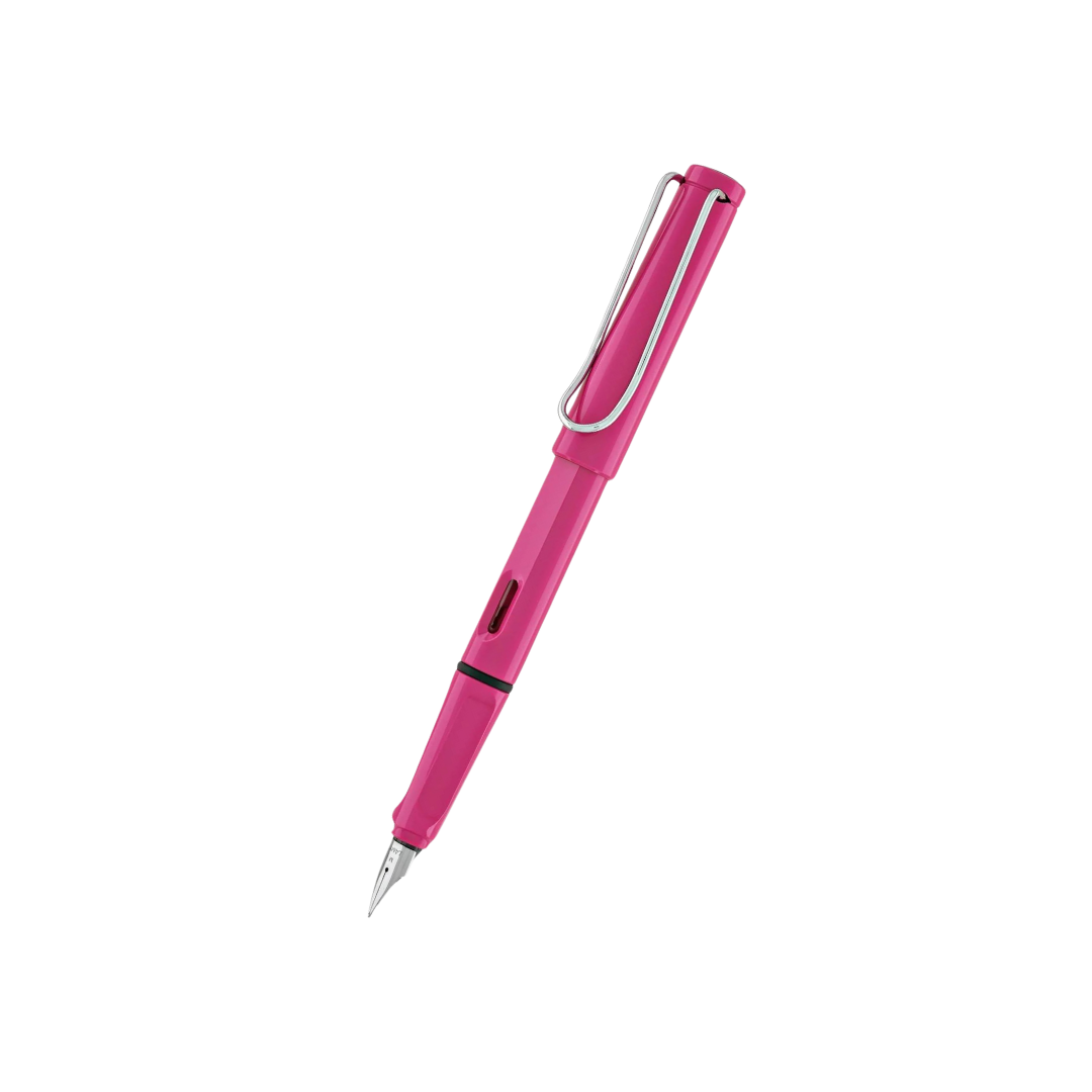 Lamy Safari Fountain Pen Pink — Lamy fountain pen — precision nib writing instrument, at Cityluxe Singapore stationery store
