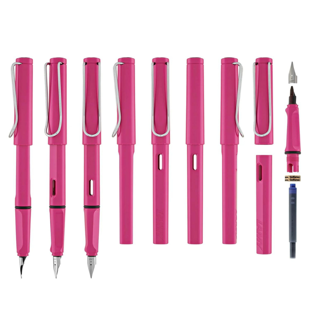Lamy Safari Fountain Pen Pink — Lamy fountain pen — precision nib writing instrument, at Cityluxe Singapore stationery store