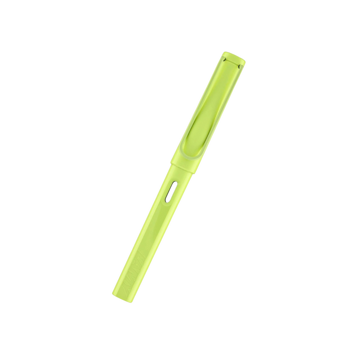 LAMY Safari Deelite Fountain Pen - Spring Green (Special Edition) — writing at an angle