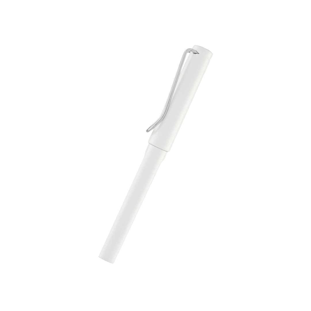 Lamy Safari Rollerball Pen White — writing at an angle
