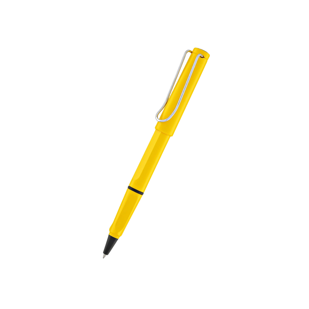 Lamy Safari Rollerball Pen Yellow — Lamy rollerball pen — fluid gel ink writing instrument, at Cityluxe Singapore
