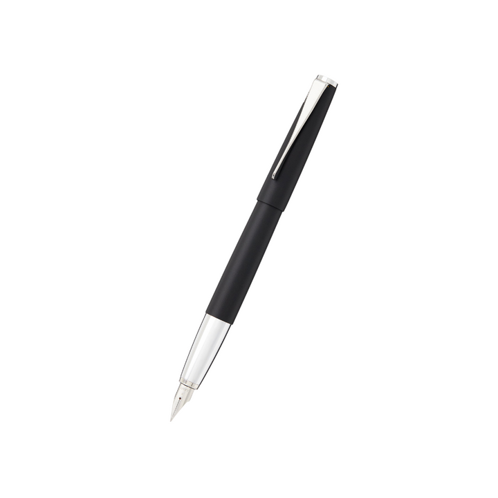 Lamy Studio Fountain Pen Black — uncapped with cap posted