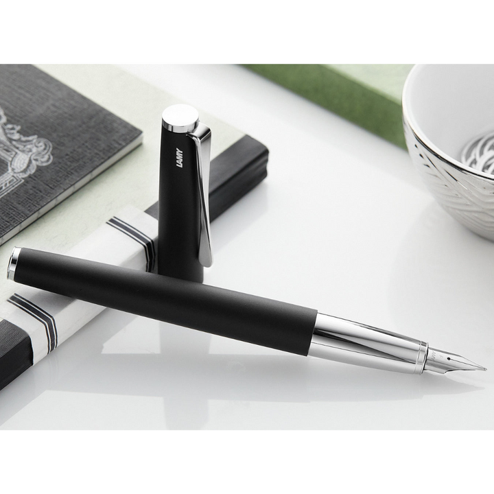 Lamy Studio Fountain Pen Black — flat lay