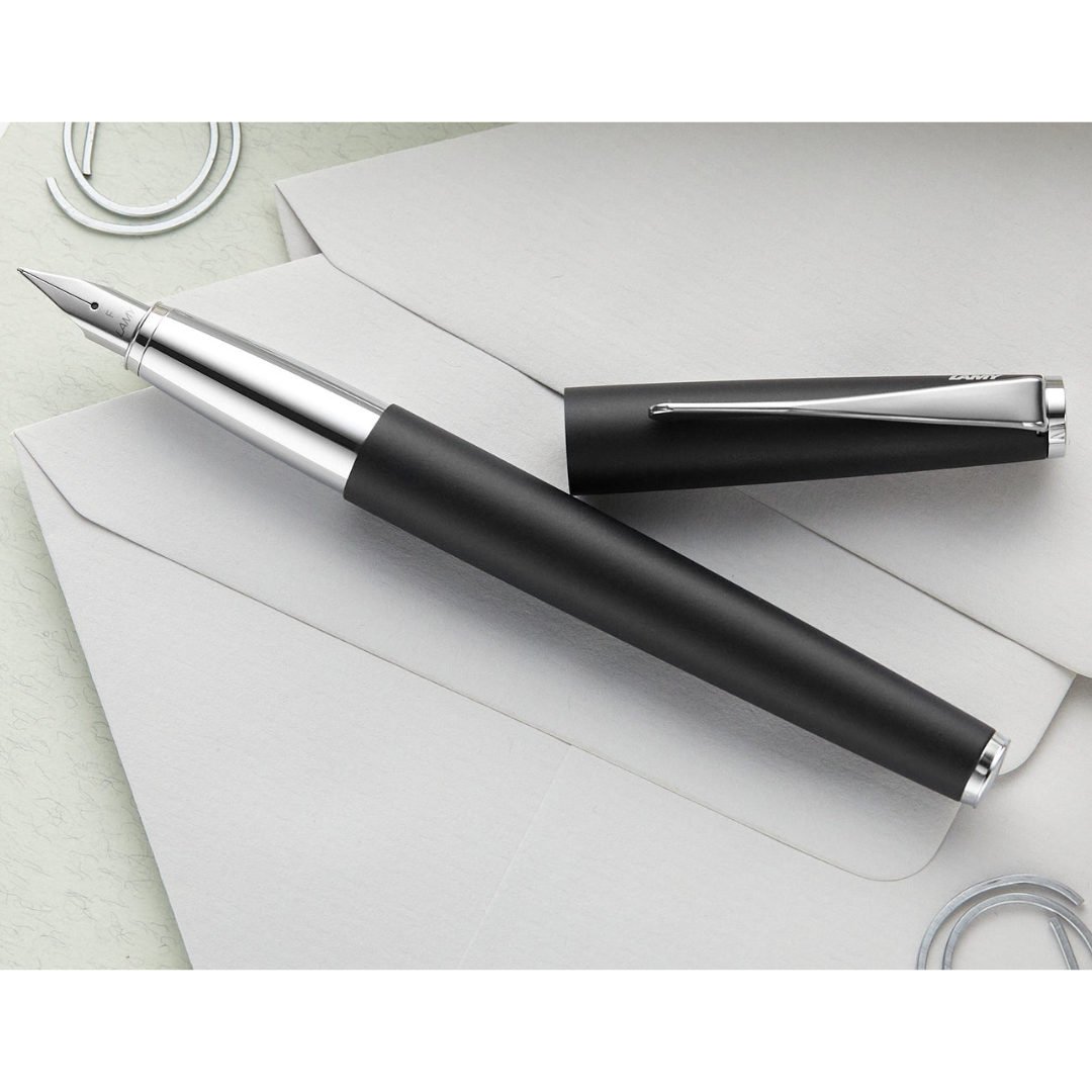 Lamy Studio Fountain Pen Black — flat lay