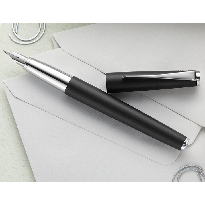 Lamy Studio Fountain Pen Black — flat lay