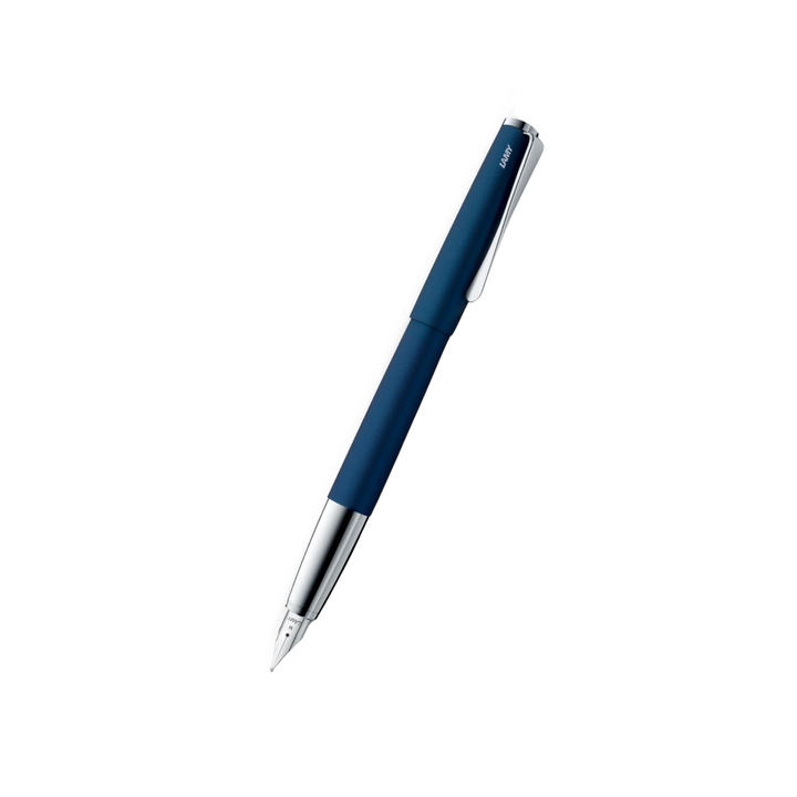 Lamy Studio Fountain Pen Imperial Blue — uncapped with cap posted