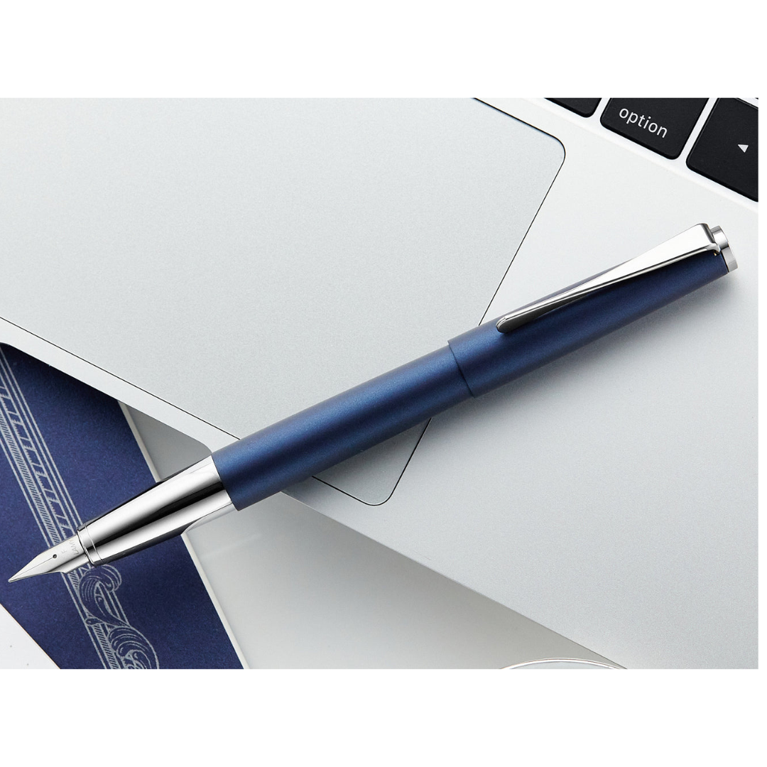Lamy Studio Fountain Pen Imperial Blue — flat lay