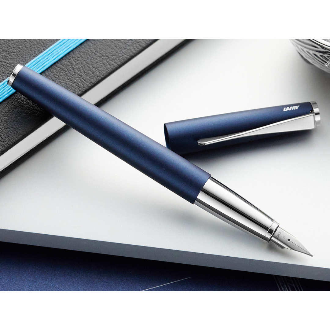 Lamy Studio Fountain Pen Imperial Blue — flat lay