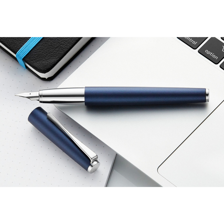 Lamy Studio Fountain Pen Imperial Blue — flat lay