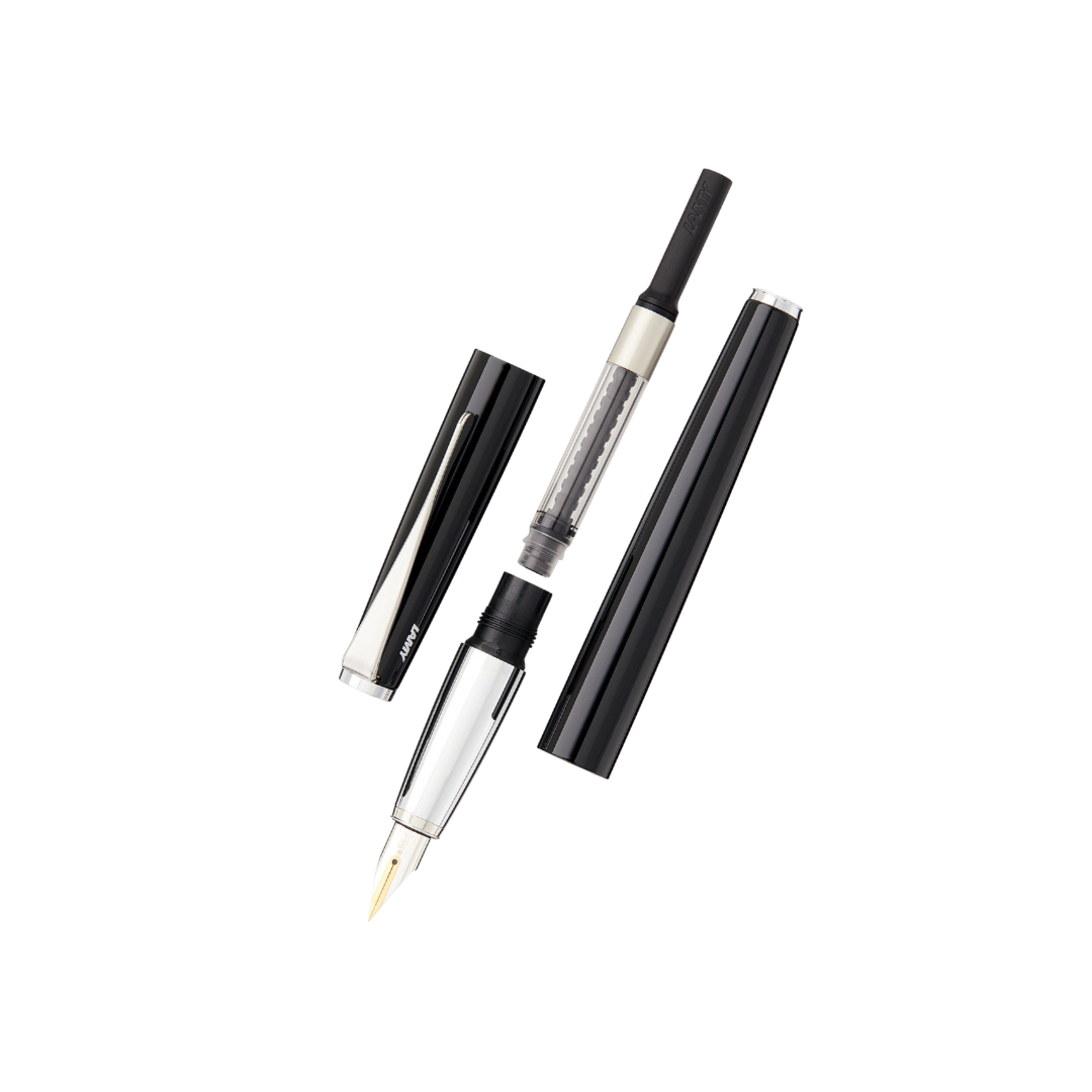 Lamy Studio Fountain Pen Piano Black — nib close-up