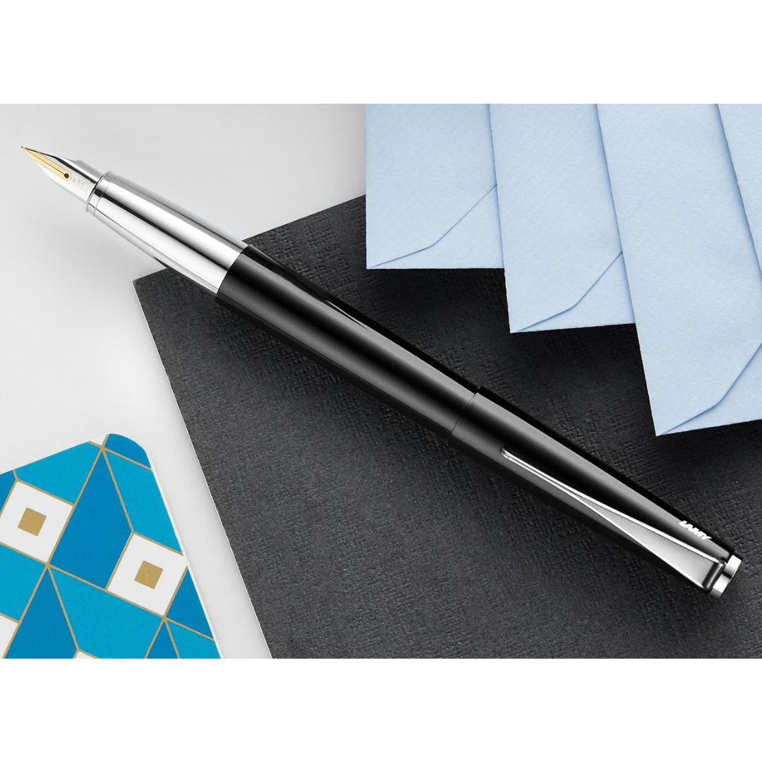 Lamy Studio Fountain Pen Piano Black — flat lay