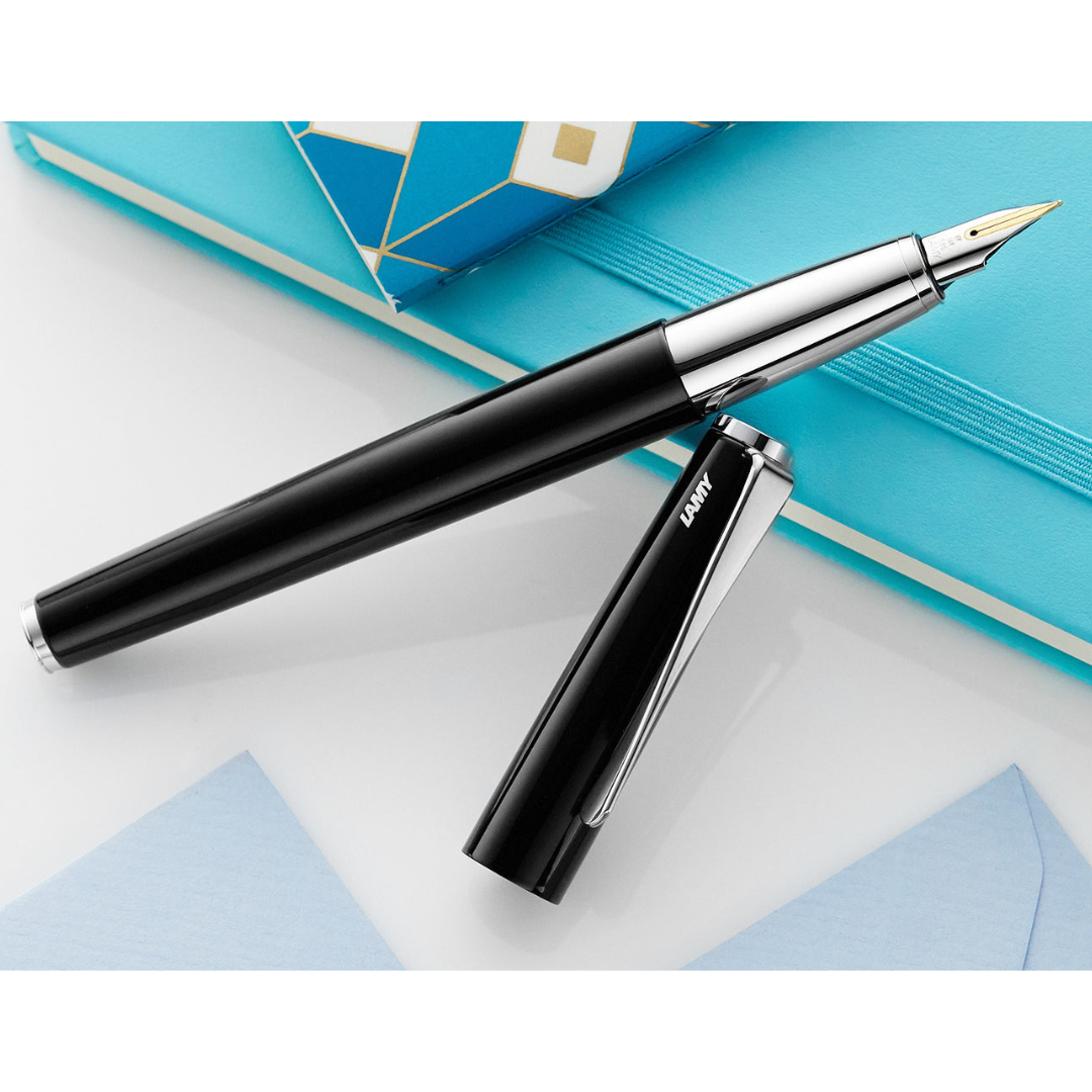 Lamy Studio Fountain Pen Piano Black — flat lay