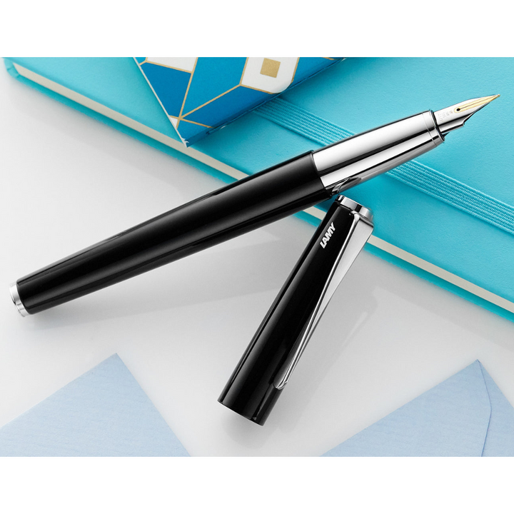 Lamy Studio Fountain Pen Piano Black — flat lay