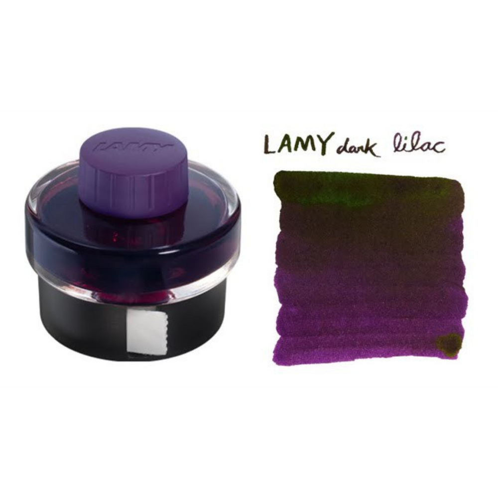 Lamy T52 50ml Ink Bottle - Dark Lilac — bottle at angle