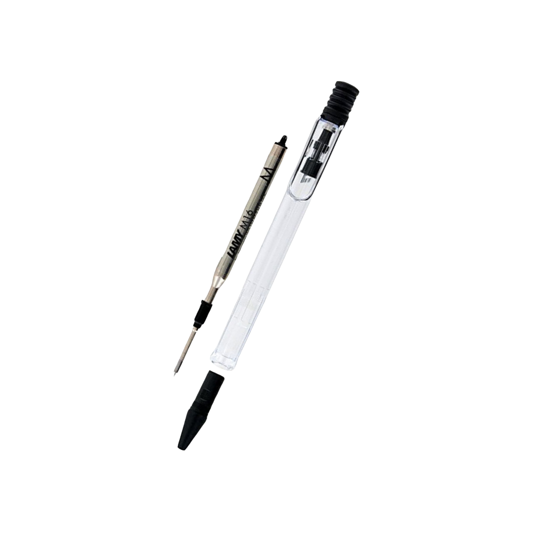 Lamy Vista Ballpoint Pen — uncapped with cap posted
