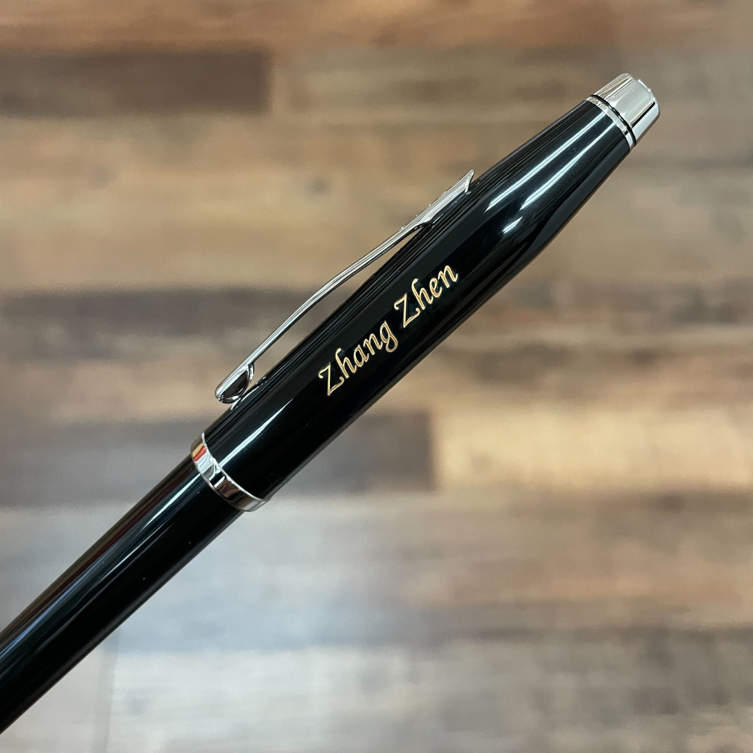 Cross Century II Black Lacquer Rollerball Pen — Cross rollerball pen — fluid gel ink writing instrument, at Cityluxe Singapore
