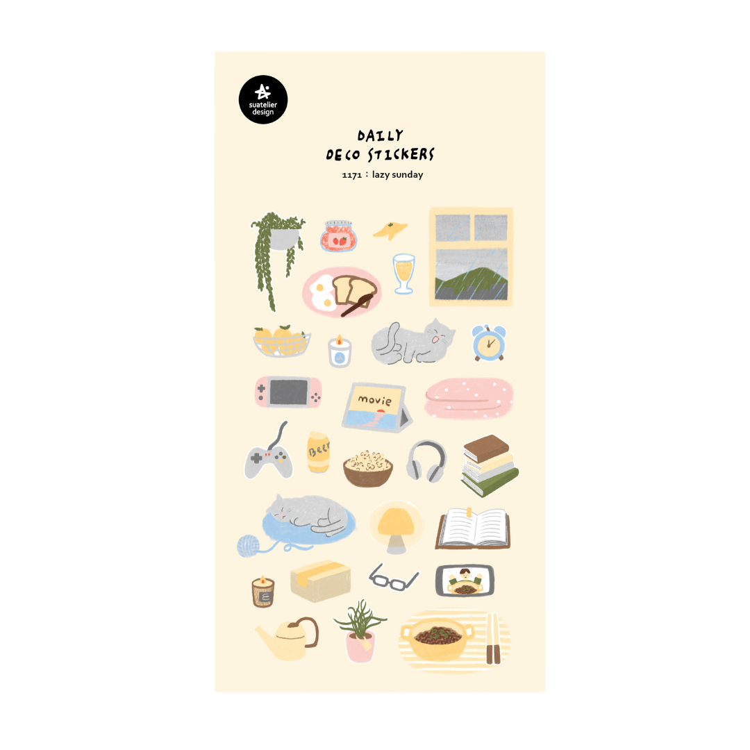 Suatelier Daily Deco Sticker - Lazy Sunday — front view