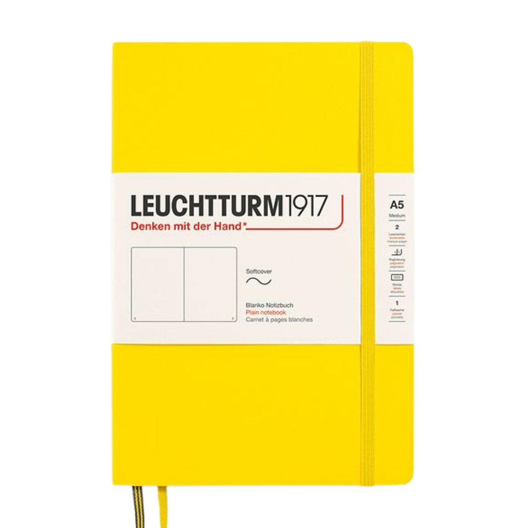 Leuchtturm1917 A5 Medium Softcover Notebook - Plain / Lemon — ruling detail