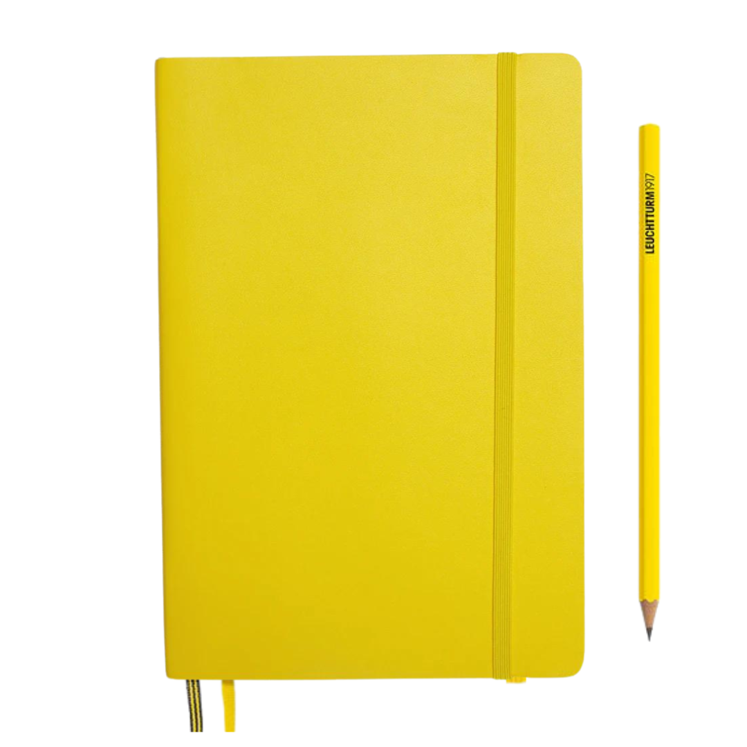 Leuchtturm1917 A5 Medium Softcover Notebook - Plain / Lemon — back cover
