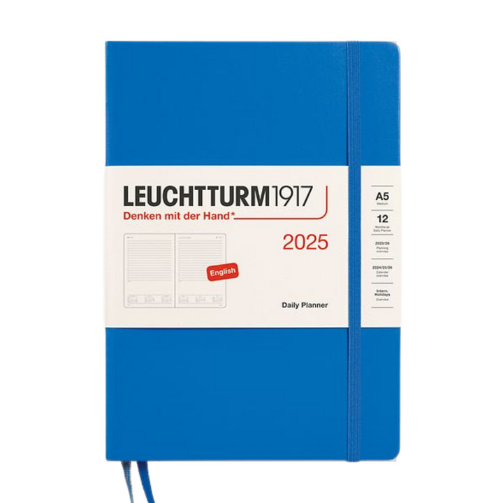 Leuchtturm1917 A5 Medium Hardcover Daily Planner 2025 - Sky — detail view