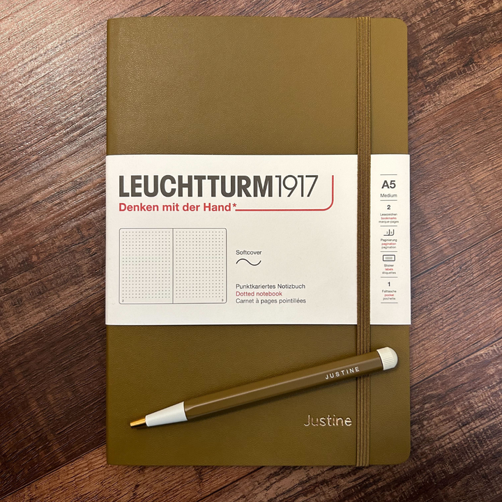 Leuchtturm1917 A5 Medium Softcover Notebook - Dotted / Spice Brown — ruling detail