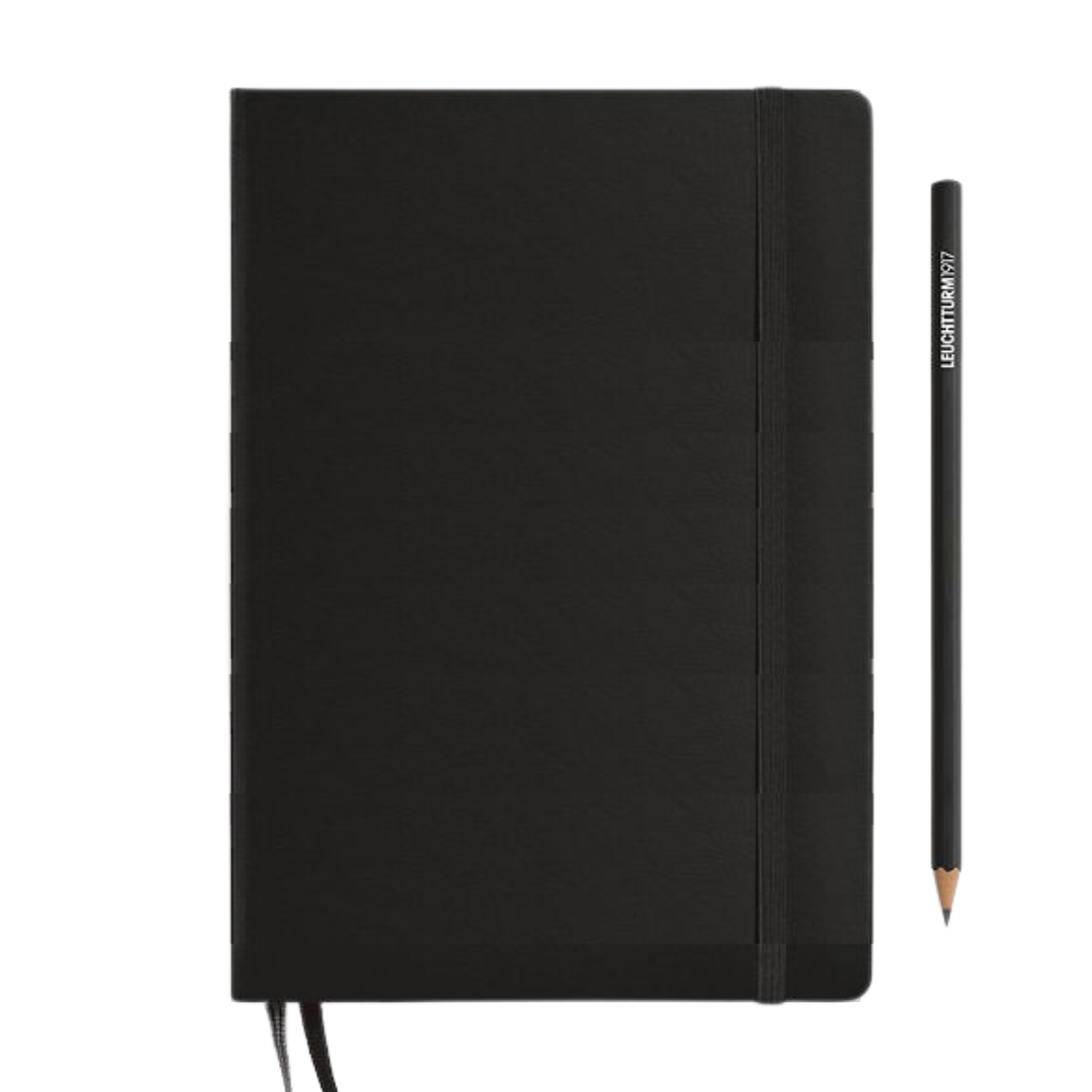 Leuchtturm1917 A5 Medium Hardcover Weekly Planner &amp; Notebook 2025 - Black — side view