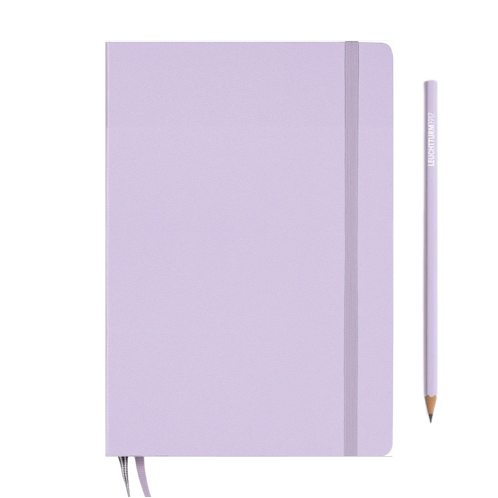 Leuchtturm1917 A5 Medium Hardcover Weekly Planner &amp; Notebook 2025 - Dotted / Lilac — side view