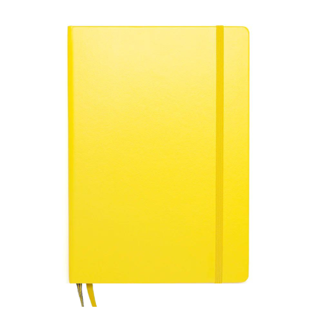 Leuchtturm1917 A5 Medium Hardcover Weekly Planner &amp; Notebook 2025 - Lemon — with packaging