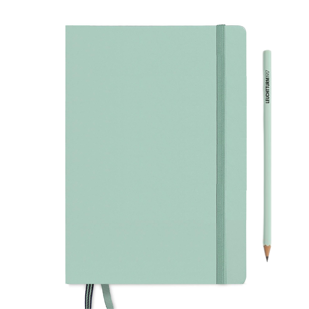 Leuchtturm1917 A5 Medium Hardcover Weekly Planner &amp; Notebook 2025 - Mint Green — side view