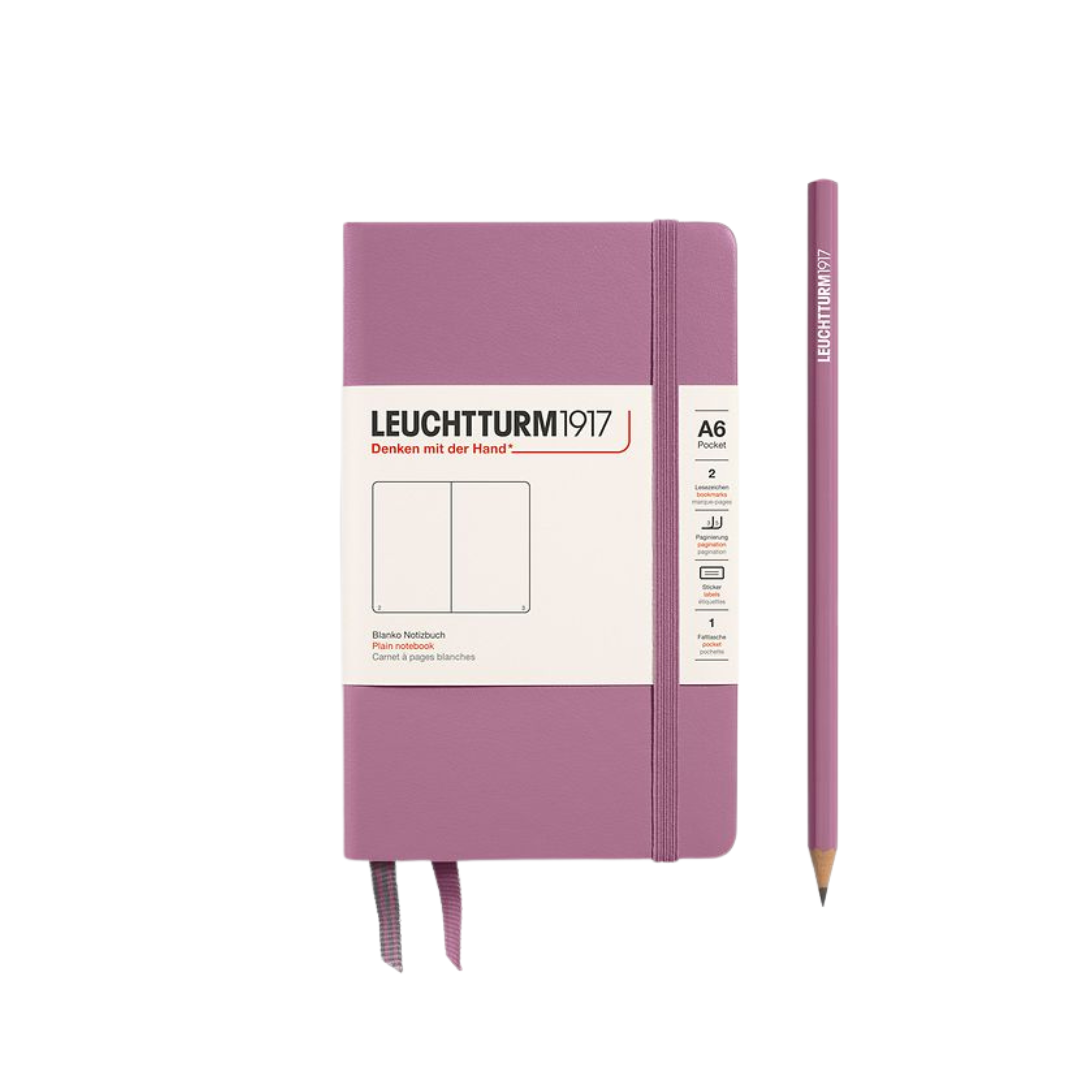 Leuchtturm1917 A6 Pocket Hardcover Notebook - Plain / Dusty Rose — front cover