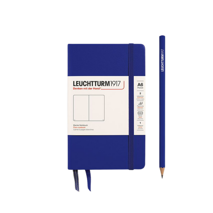 Leuchtturm1917 A6 Pocket Hardcover Notebook - Plain / Ink — front cover