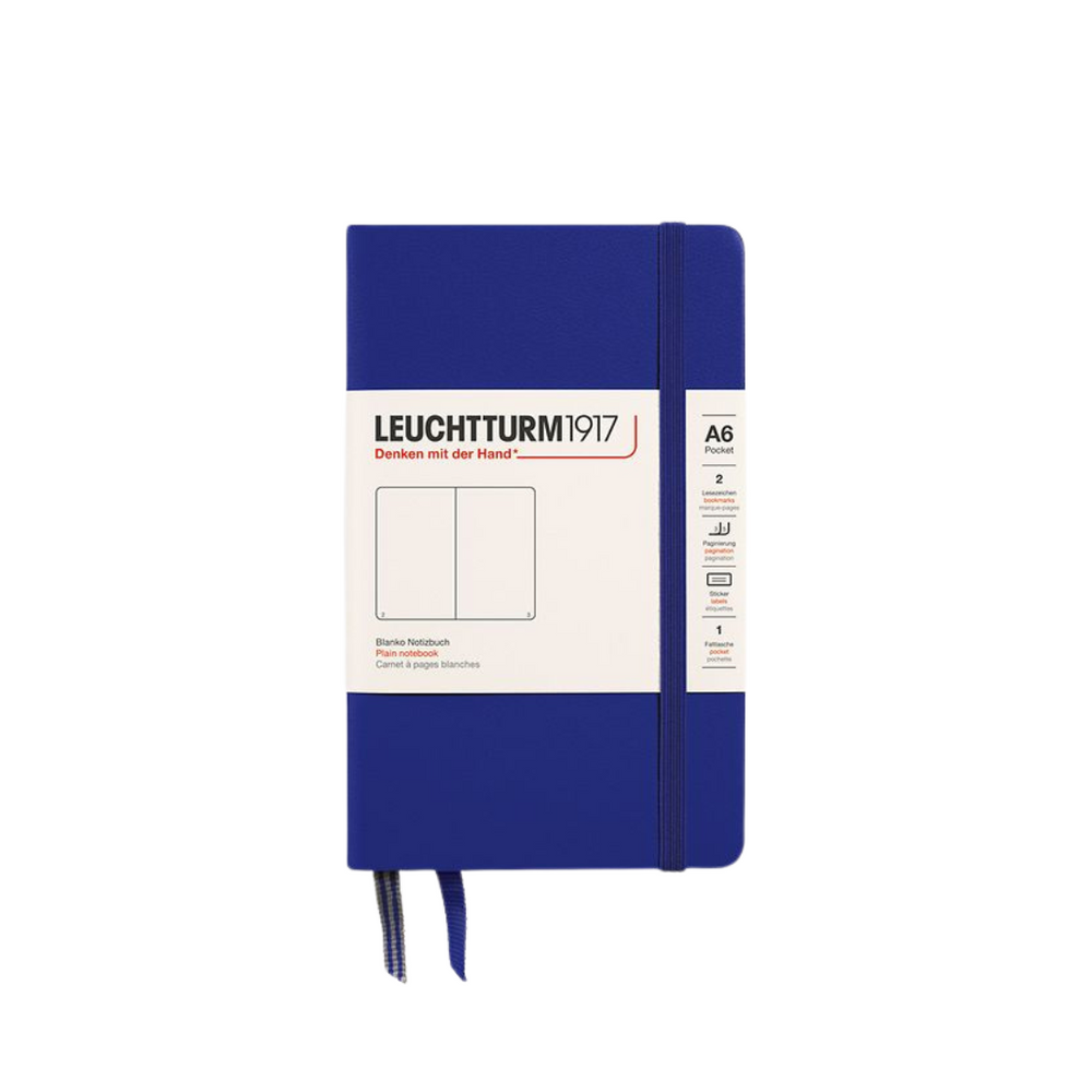 Leuchtturm1917 A6 Pocket Hardcover Notebook - Plain / Ink — open spread