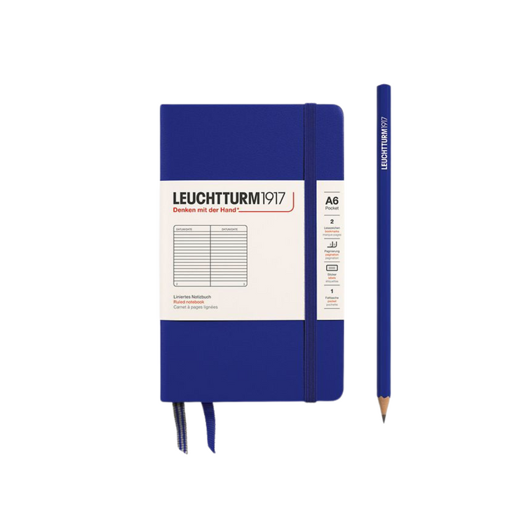 Leuchtturm1917 A6 Pocket Hardcover Notebook - Ruled / Ink — front cover