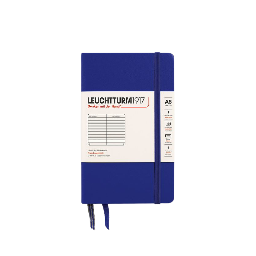 Leuchtturm1917 A6 Pocket Hardcover Notebook - Ruled / Ink — open spread