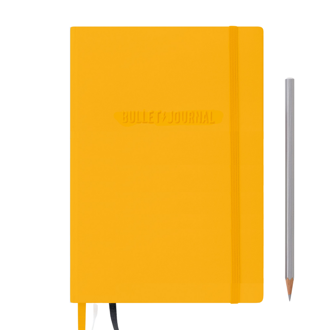 Leuchtturm1917 Bullet Journal Edition 2 A5 Medium Hardcover Notebook - Dotted / Yellow24 — open spread