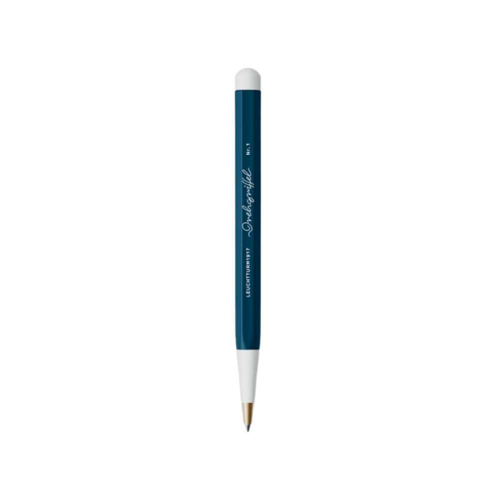 Leuchtturm1917 Drehgriffel Nr. 1 Ballpoint Pen - Deep Sea — uncapped with cap posted