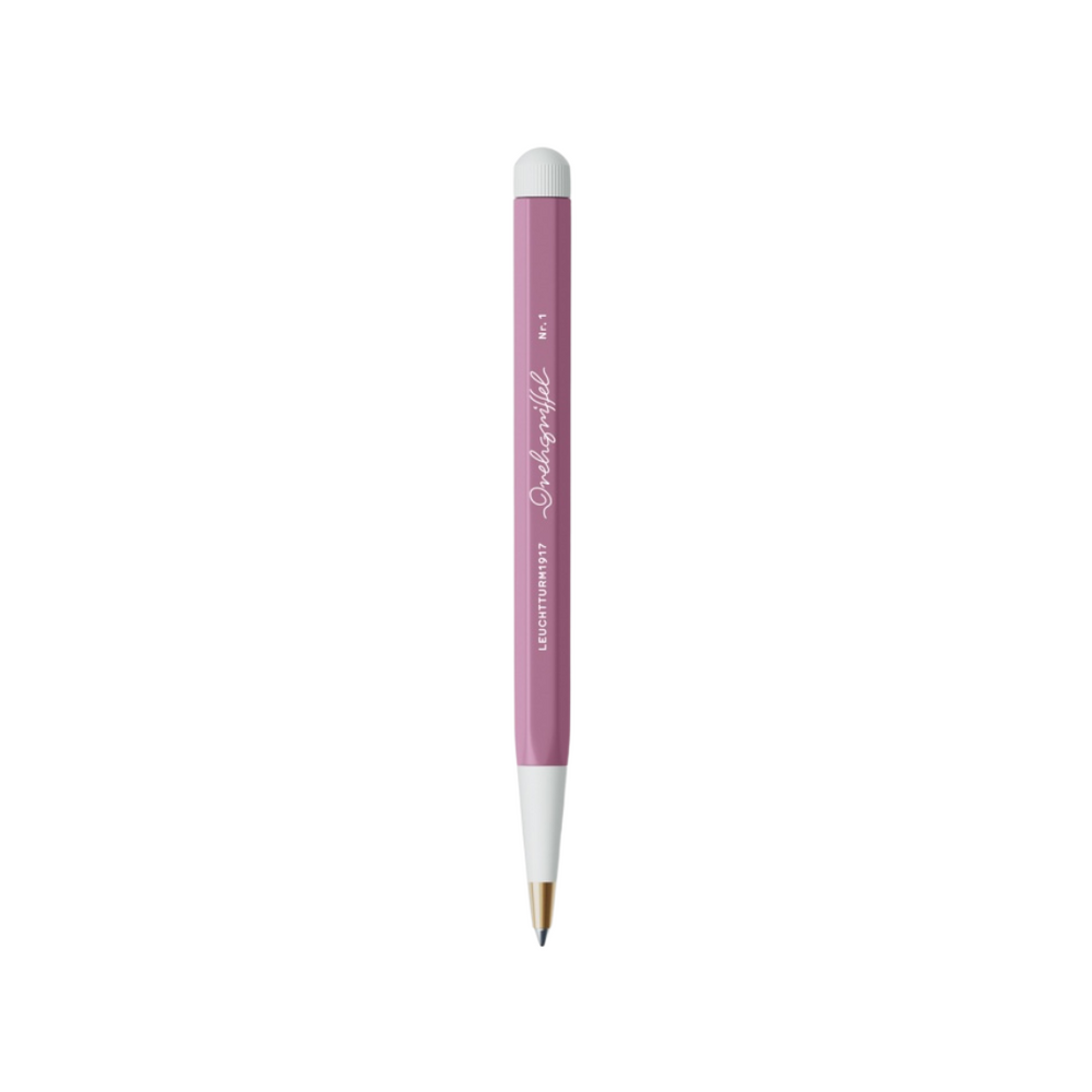 Leuchtturm1917 Drehgriffel Nr. 1 Ballpoint Pen - Dusty Rose — uncapped with cap posted