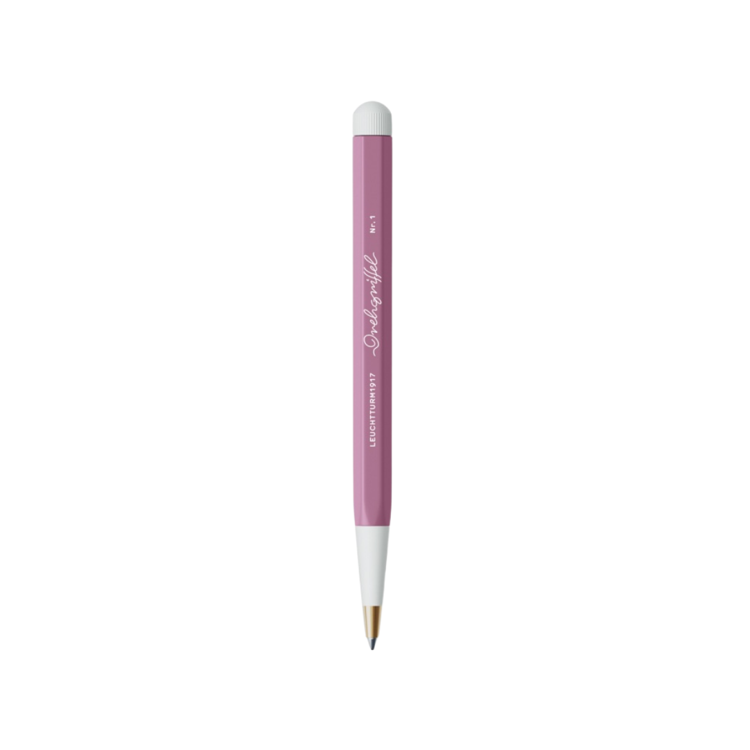 Leuchtturm1917 Drehgriffel Nr. 1 Ballpoint Pen - Dusty Rose — uncapped with cap posted